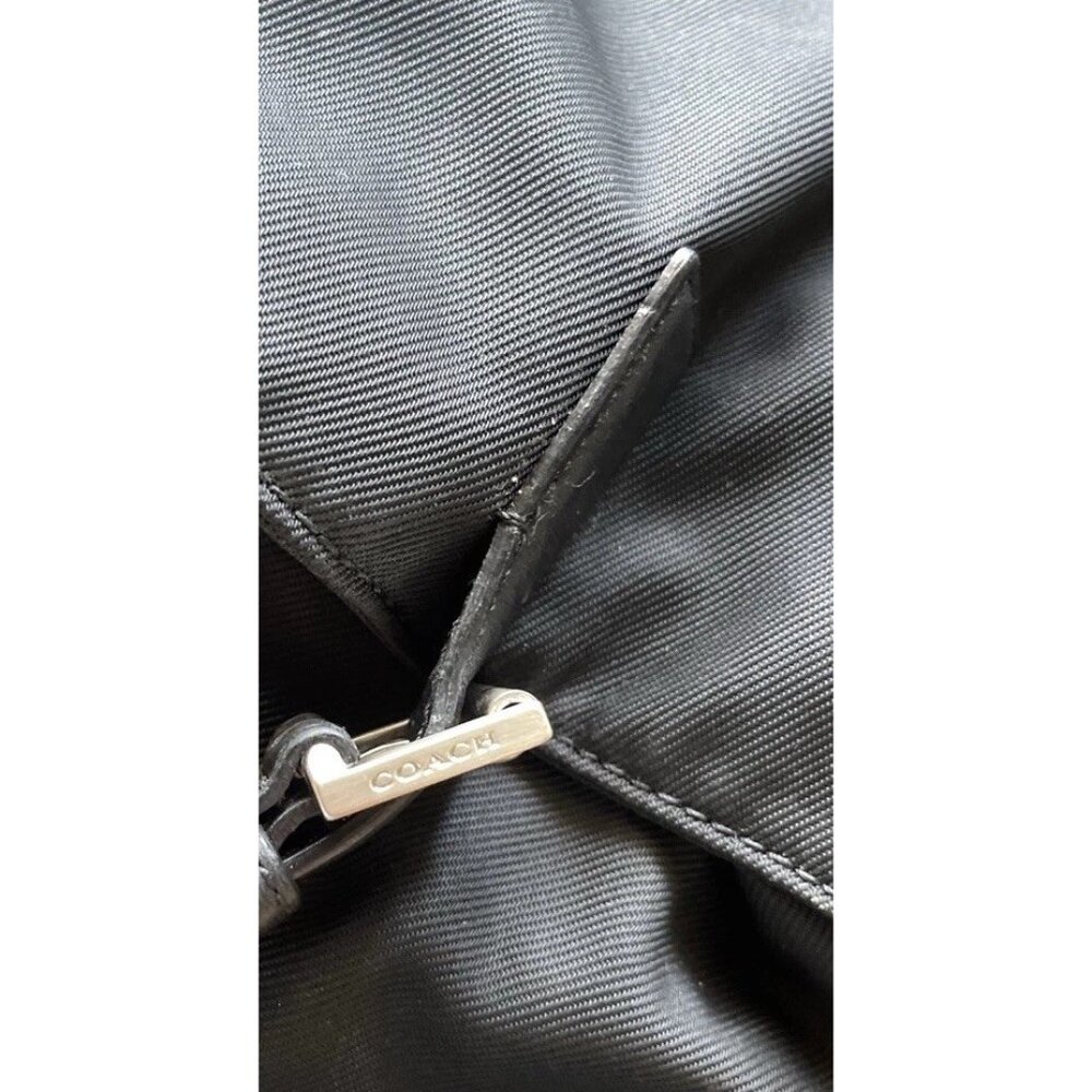 Vintage Coach Black Nylon Mini Backpack Leather Cargo Backpack Travel - Picture 6 of 15